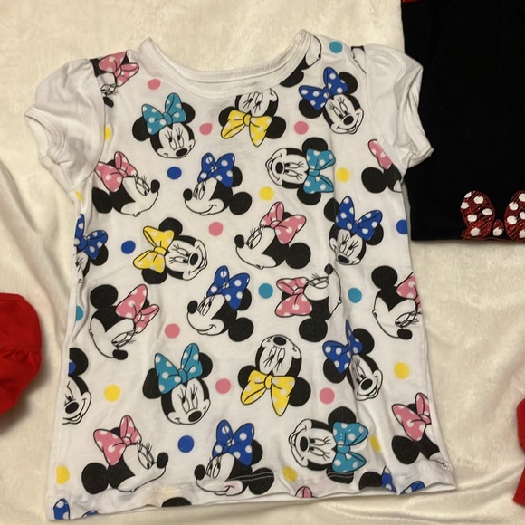 Disney Minnie Mouse Bundle Tee & sweatpants Minnie down leg - Picture 5 of 6